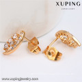 92467 xuping wholesale simple designed gold plated earrings